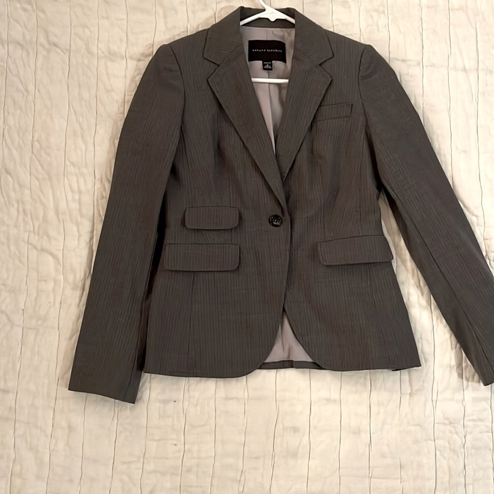 Suit coat gray stripe